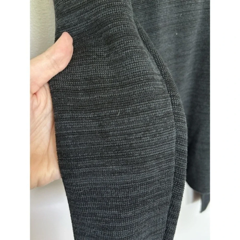 Eileen‎ Fisher draped Open Front Cardigan S Black Textured Minimalist silk blend
